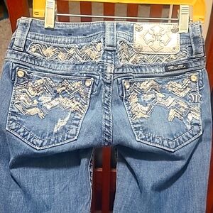 Miss Me sequin skinny jeans 25 x 31